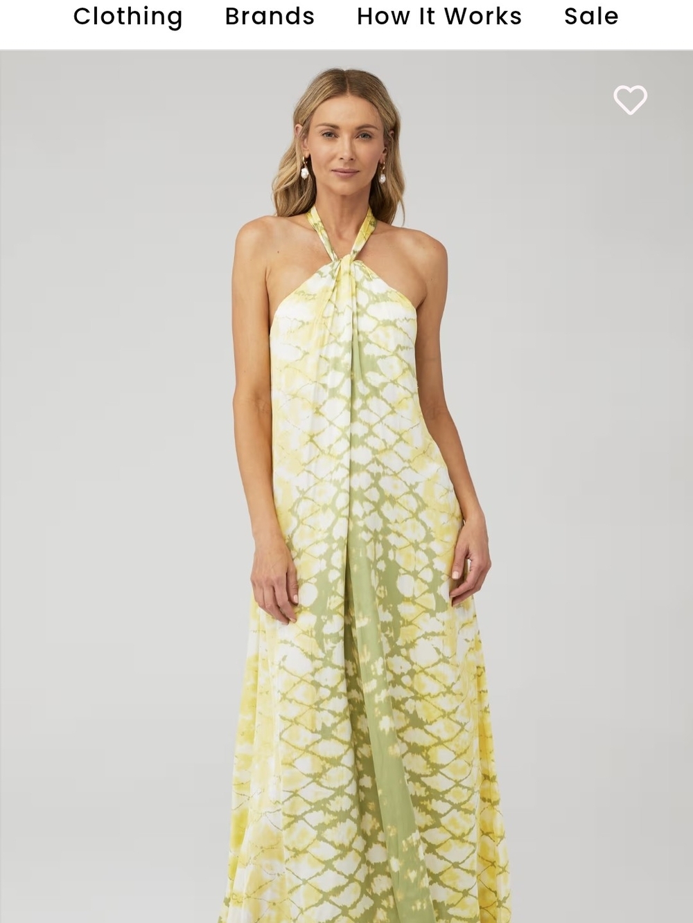 Gaia Halter Maxi Dress in Sunray Boa